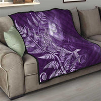 New Zealand Matariki Quilt Maori Koru With Humpback Whale Purple LT05 - Polynesian Pride