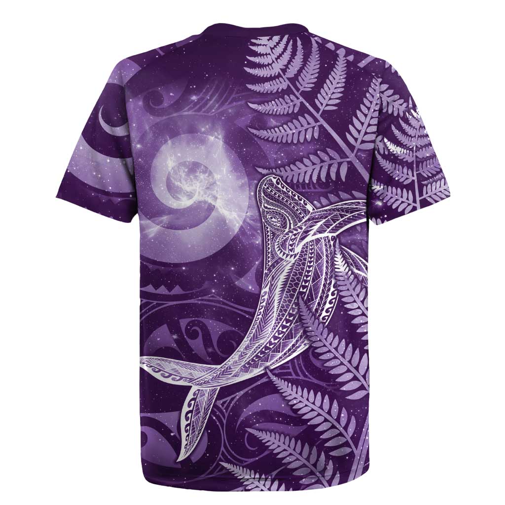New Zealand Matariki Rugby Jersey Maori Koru With Humpback Whale Purple LT05 - Polynesian Pride