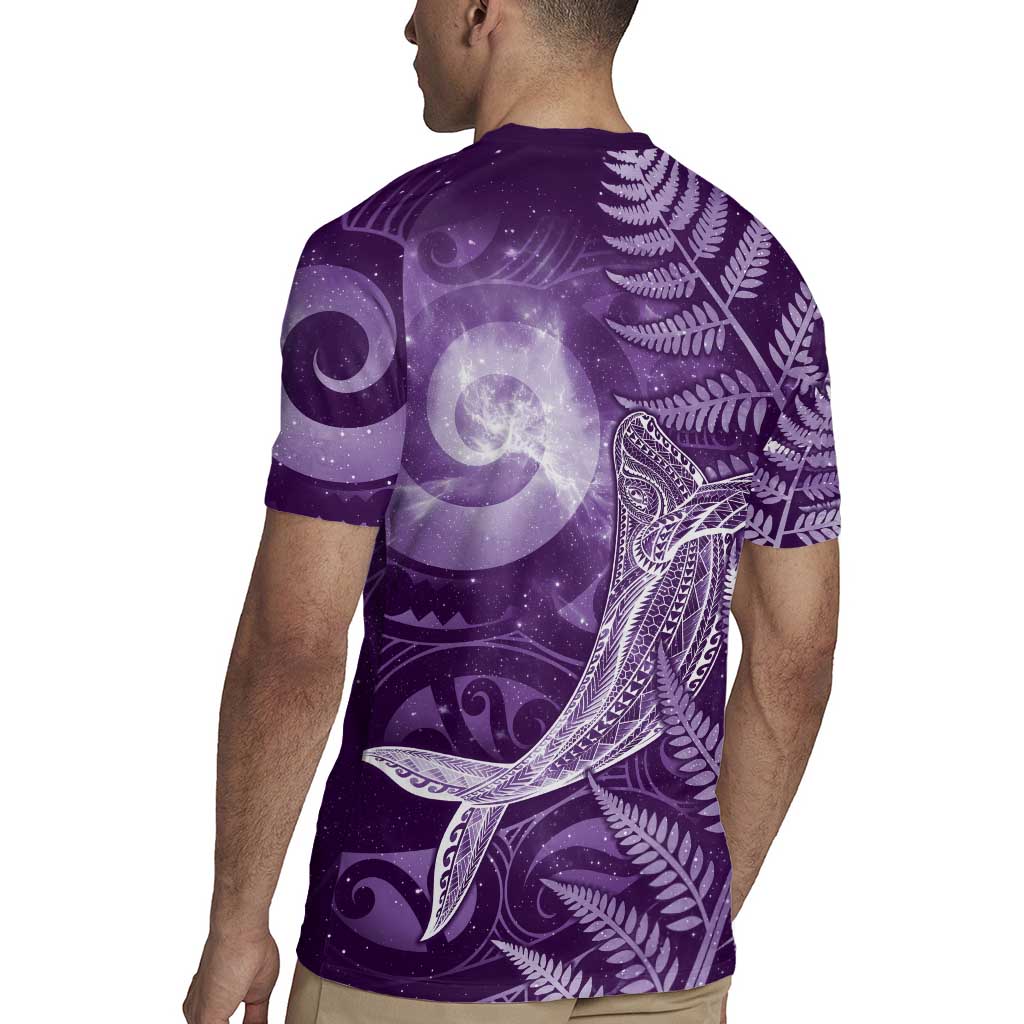 New Zealand Matariki Rugby Jersey Maori Koru With Humpback Whale Purple LT05 - Polynesian Pride