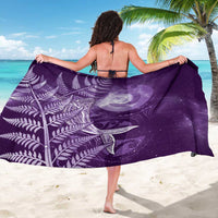 New Zealand Matariki Sarong Maori Koru With Humpback Whale Purple LT05 - Polynesian Pride