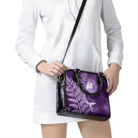 New Zealand Matariki Shoulder Handbag Maori Koru With Humpback Whale Purple LT05 - Polynesian Pride