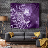 New Zealand Matariki Tapestry Maori Koru With Humpback Whale Purple LT05 Purple - Polynesian Pride
