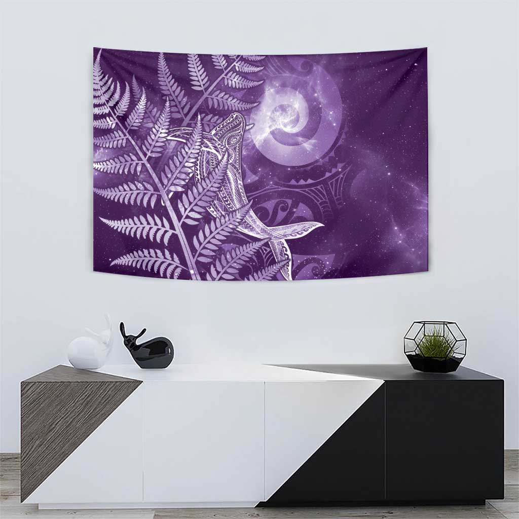 New Zealand Matariki Tapestry Maori Koru With Humpback Whale Purple LT05 - Polynesian Pride