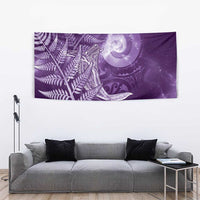 New Zealand Matariki Tapestry Maori Koru With Humpback Whale Purple LT05 - Polynesian Pride