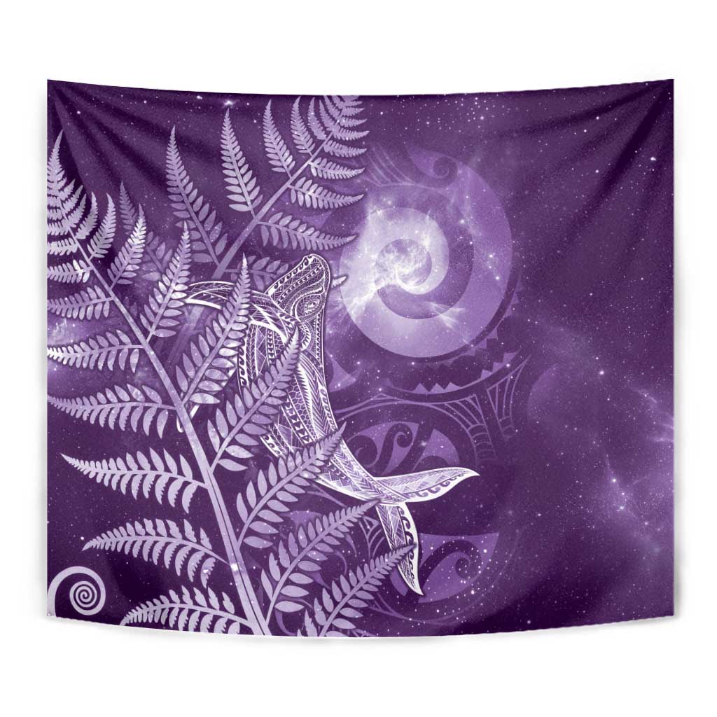 New Zealand Matariki Tapestry Maori Koru With Humpback Whale Purple LT05 - Polynesian Pride