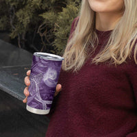 New Zealand Matariki Tumbler Cup Maori Koru With Humpback Whale Purple LT05 - Polynesian Pride
