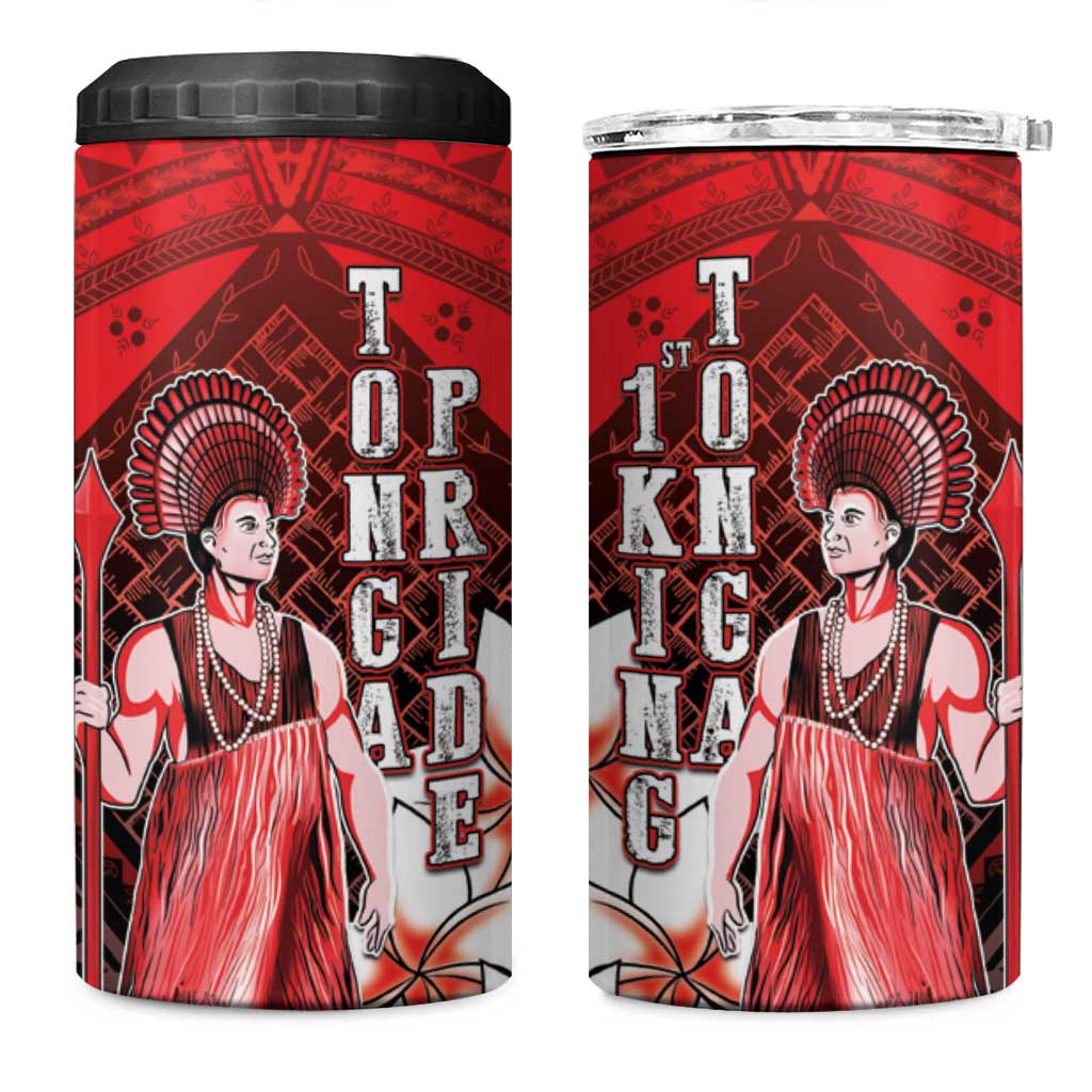 The First King Of Tonga 4 in 1 Can Cooler Tumbler Tongan Pride LT05 One Size: 16 oz Red - Polynesian Pride