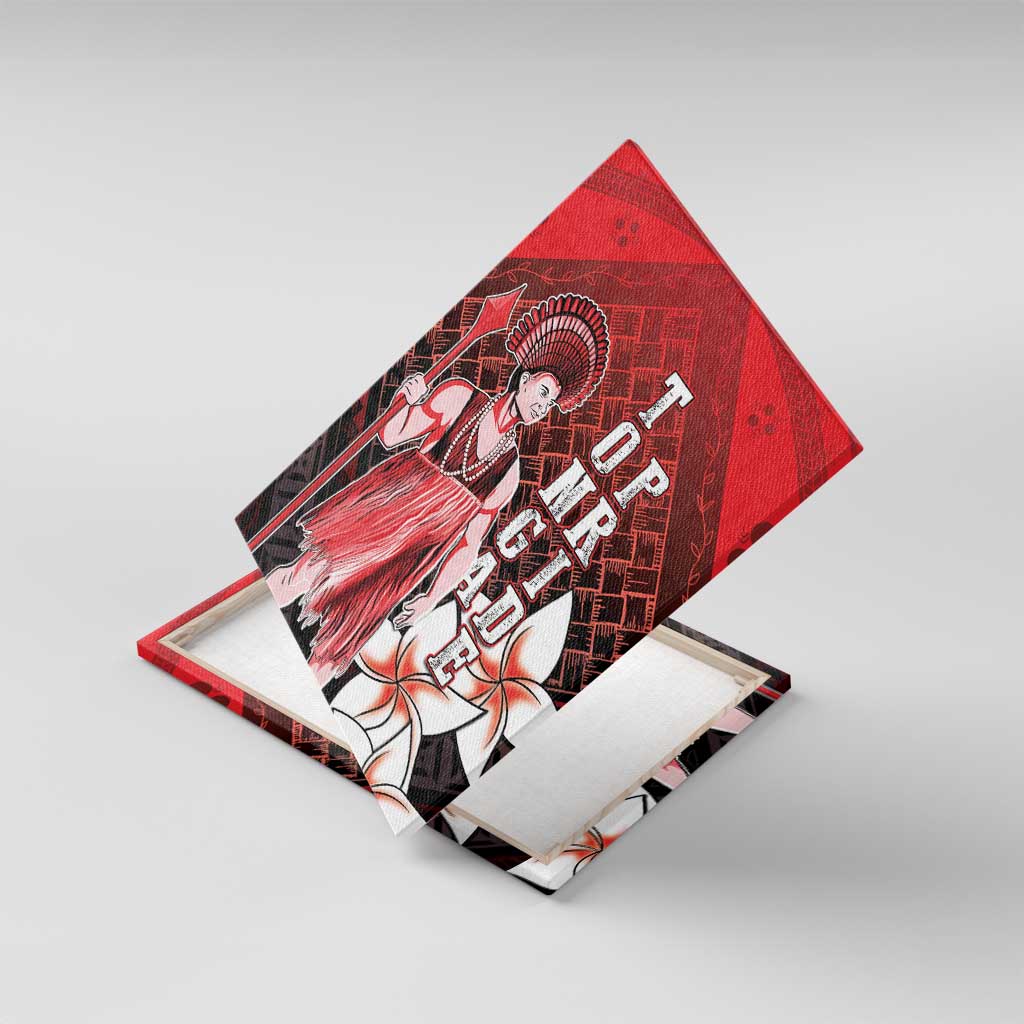 The First King Of Tonga Canvas Wall Art Tongan Pride LT05 With Frame Red - Polynesian Pride