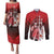 The First King Of Tonga Couples Matching Puletasi and Long Sleeve Button Shirt Tongan Pride