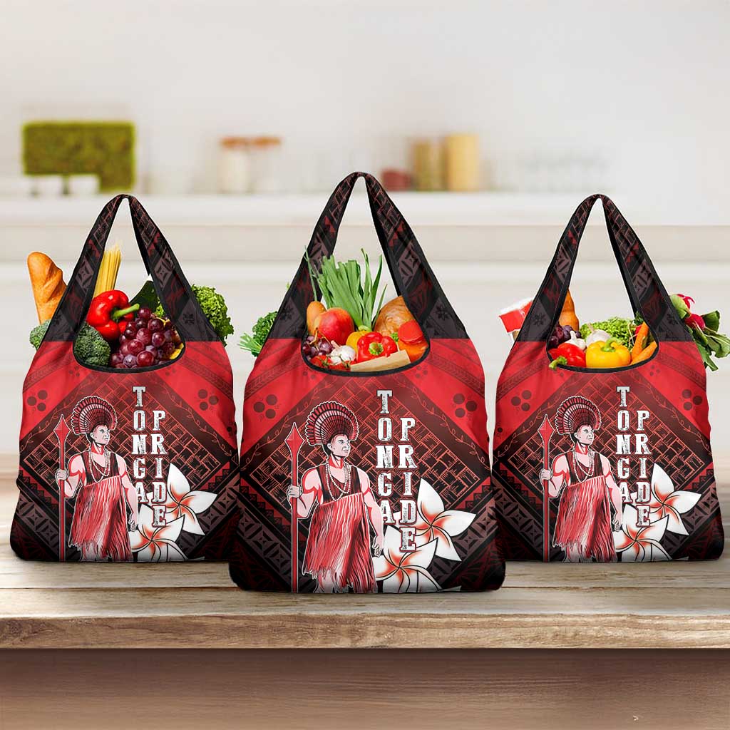 The First King Of Tonga Grocery Bag Tongan Pride LT05 3-pack One Size Red - Polynesian Pride