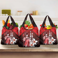 The First King Of Tonga Grocery Bag Tongan Pride LT05 3-pack One Size Red - Polynesian Pride