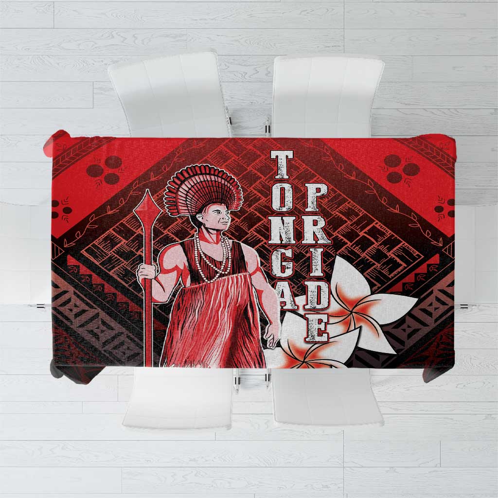 The First King Of Tonga Tablecloth Tongan Pride LT05 Red - Polynesian Pride