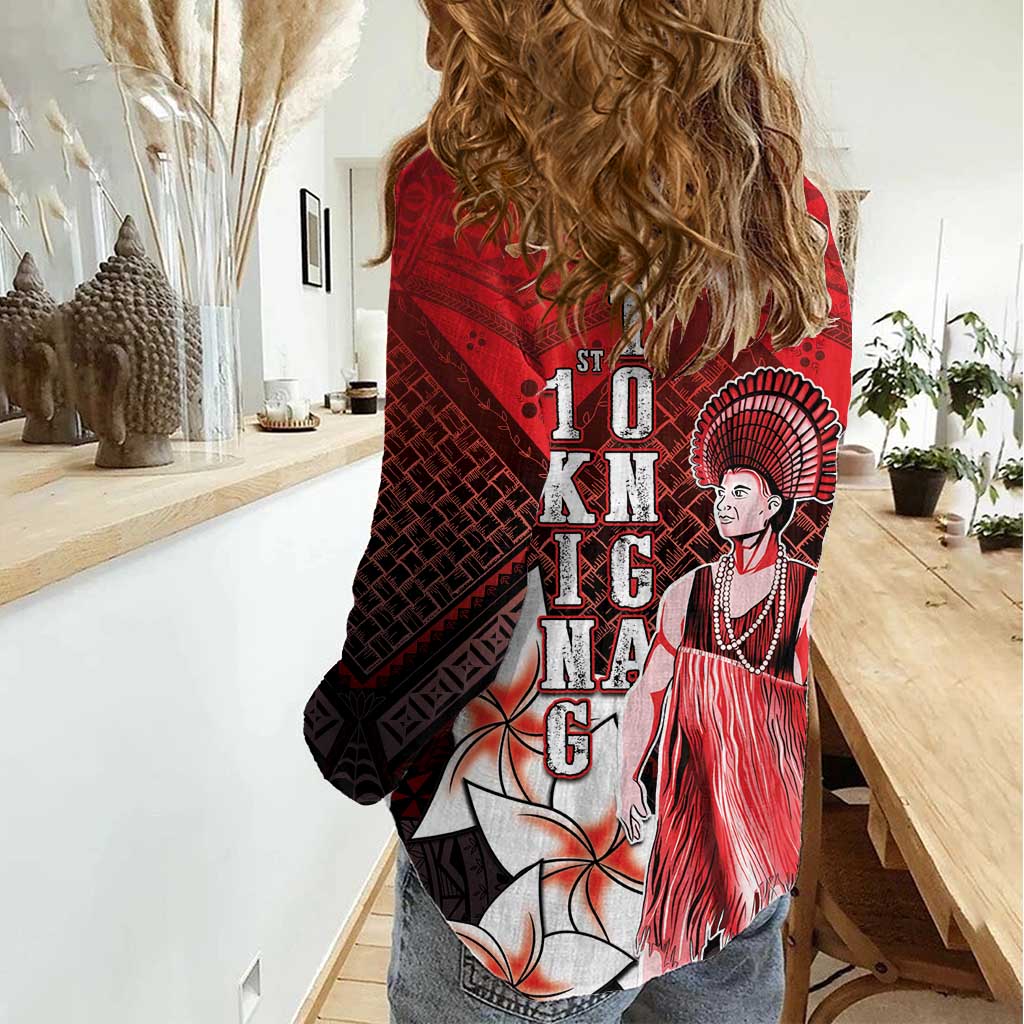 The First King Of Tonga Women Casual Shirt Tongan Pride