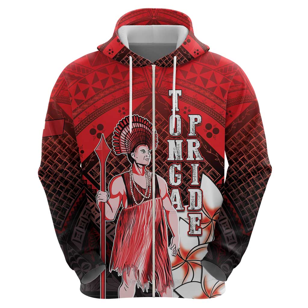 The First King Of Tonga Zip Hoodie Tongan Pride