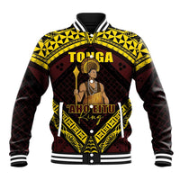 Tonga First King Baseball Jacket Ahoeitu Know Your Roots LT05 Unisex Maroon - Polynesian Pride