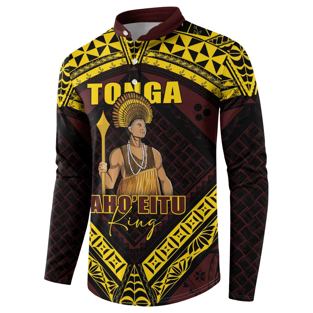 Tonga First King Button Sweatshirt Ahoeitu Know Your Roots LT05 - Polynesian Pride