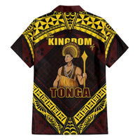 Tonga First King Family Matching Off Shoulder Short Dress and Hawaiian Shirt Ahoeitu Know Your Roots