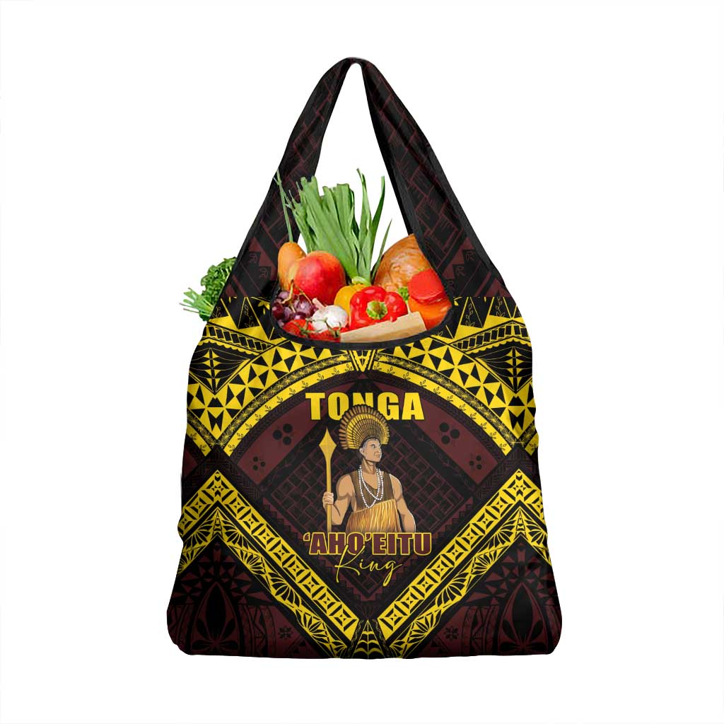 Tonga First King Grocery Bag Ahoeitu Know Your Roots LT05 1-pack One Size Maroon - Polynesian Pride