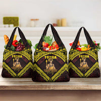 Tonga First King Grocery Bag Ahoeitu Know Your Roots LT05 3-pack One Size Maroon - Polynesian Pride