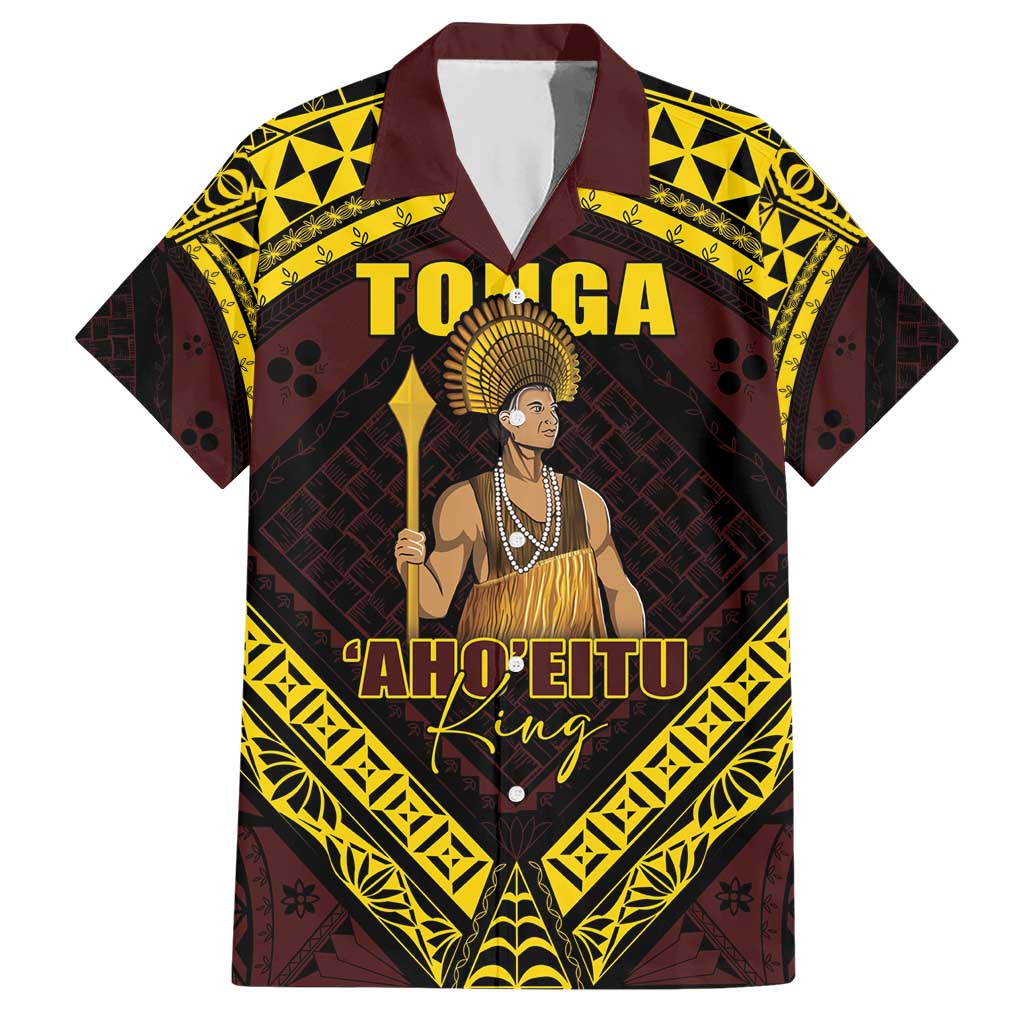 Tonga First King Hawaiian Shirt Ahoeitu Know Your Roots LT05 Maroon - Polynesian Pride