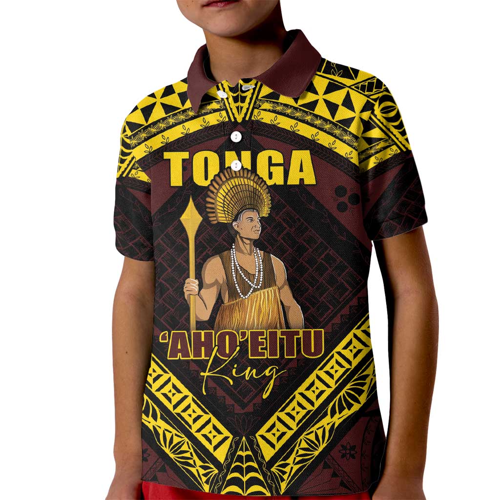 Tonga First King Kid Polo Shirt Ahoeitu Know Your Roots