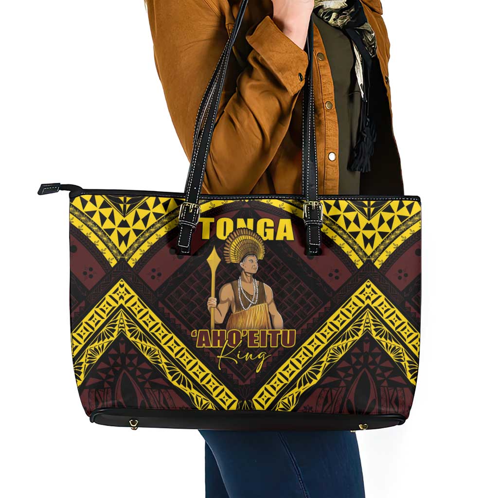 Tonga First King Leather Tote Bag Ahoeitu Know Your Roots