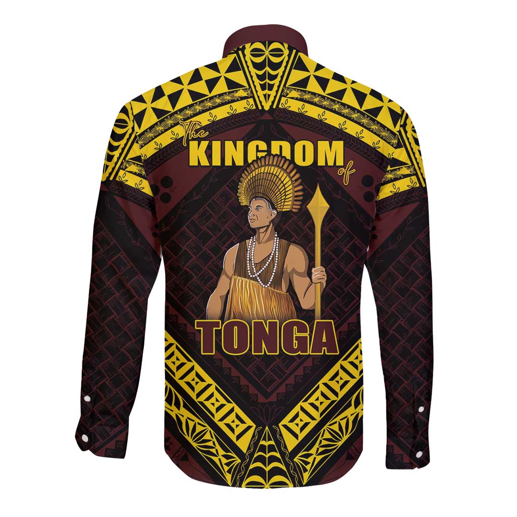 Tonga First King Long Sleeve Button Shirt Ahoeitu Know Your Roots LT05 - Polynesian Pride