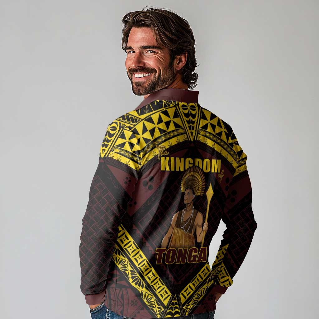 Tonga First King Long Sleeve Polo Shirt Ahoeitu Know Your Roots