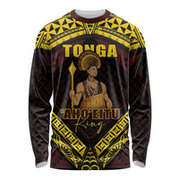 Tonga First King Long Sleeve Shirt Ahoeitu Know Your Roots LT05 Unisex Maroon - Polynesian Pride