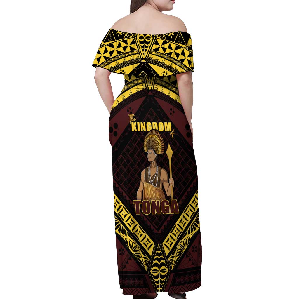Tonga First King Off Shoulder Maxi Dress Ahoeitu Know Your Roots