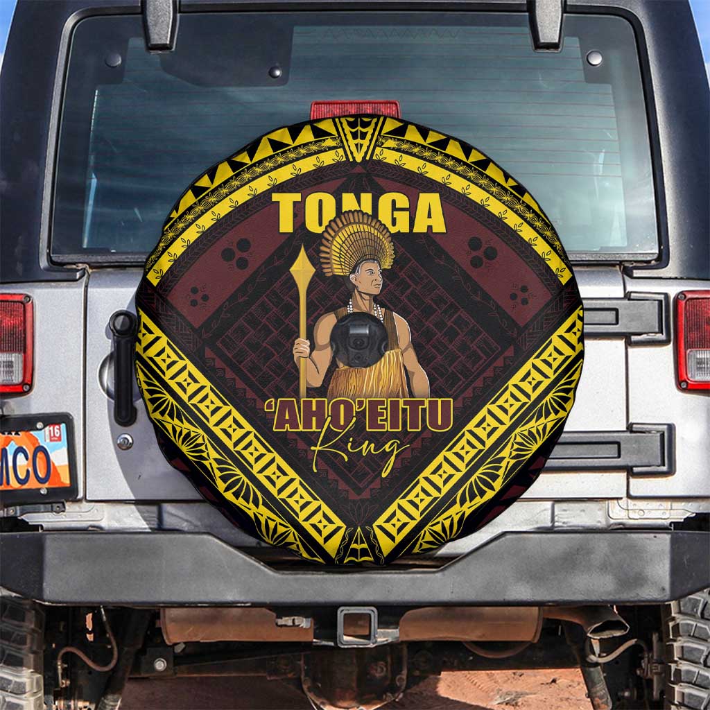Tonga First King Spare Tire Cover Ahoeitu Know Your Roots LT05 Maroon - Polynesian Pride