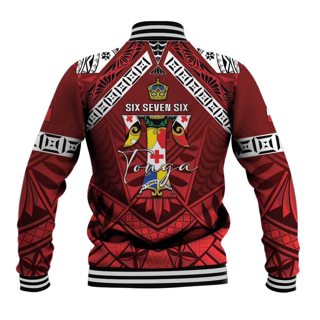 Tonga Emancipation Day Baseball Jacket Tongan Kupesi Pattern LT05 - Polynesian Pride