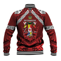 Tonga Emancipation Day Baseball Jacket Tongan Kupesi Pattern LT05 - Polynesian Pride