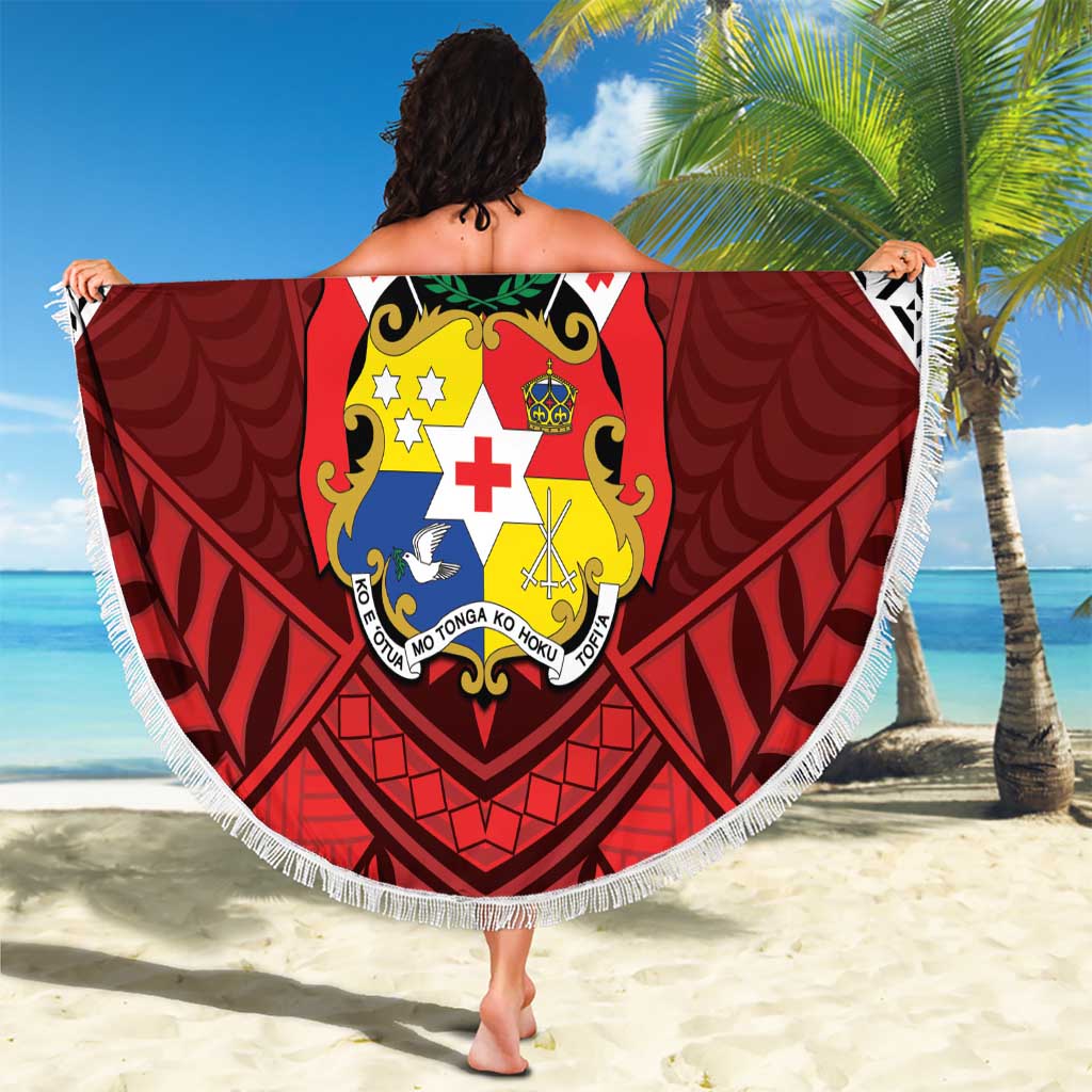 Tonga Emancipation Day Beach Blanket Tongan Kupesi Pattern LT05 - Polynesian Pride