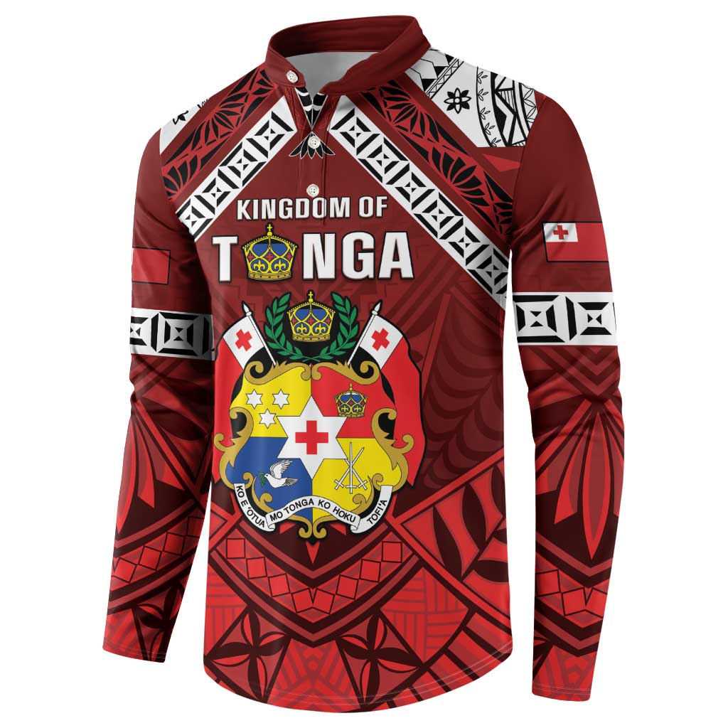 Tonga Emancipation Day Button Sweatshirt Tongan Kupesi Pattern LT05 - Polynesian Pride