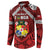 Tonga Emancipation Day Button Sweatshirt Tongan Kupesi Pattern