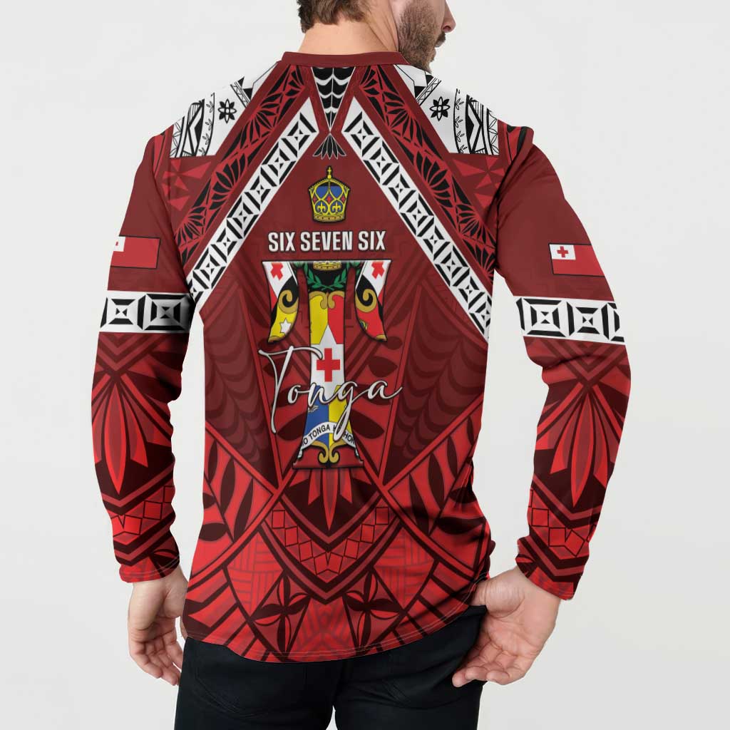 Tonga Emancipation Day Button Sweatshirt Tongan Kupesi Pattern LT05 - Polynesian Pride