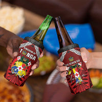 Tonga Emancipation Day 4 in 1 Can Cooler Tumbler Tongan Kupesi Pattern LT05 - Polynesian Pride