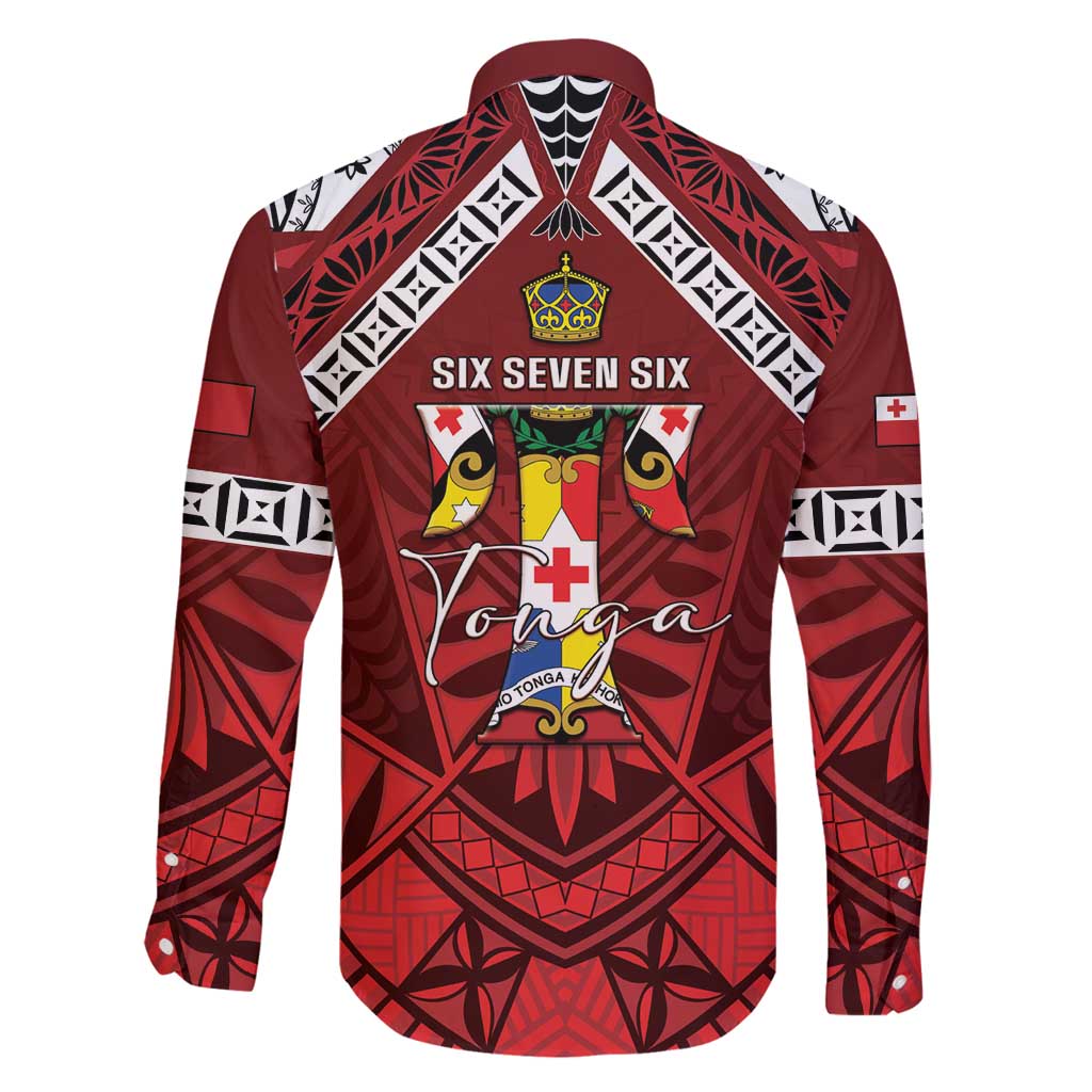 Tonga Emancipation Day Family Matching Long Sleeve Bodycon Dress and Hawaiian Shirt Tongan Kupesi Pattern