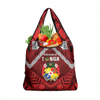 Tonga Emancipation Day Grocery Bag Tongan Kupesi Pattern LT05 1-pack One Size Red - Polynesian Pride