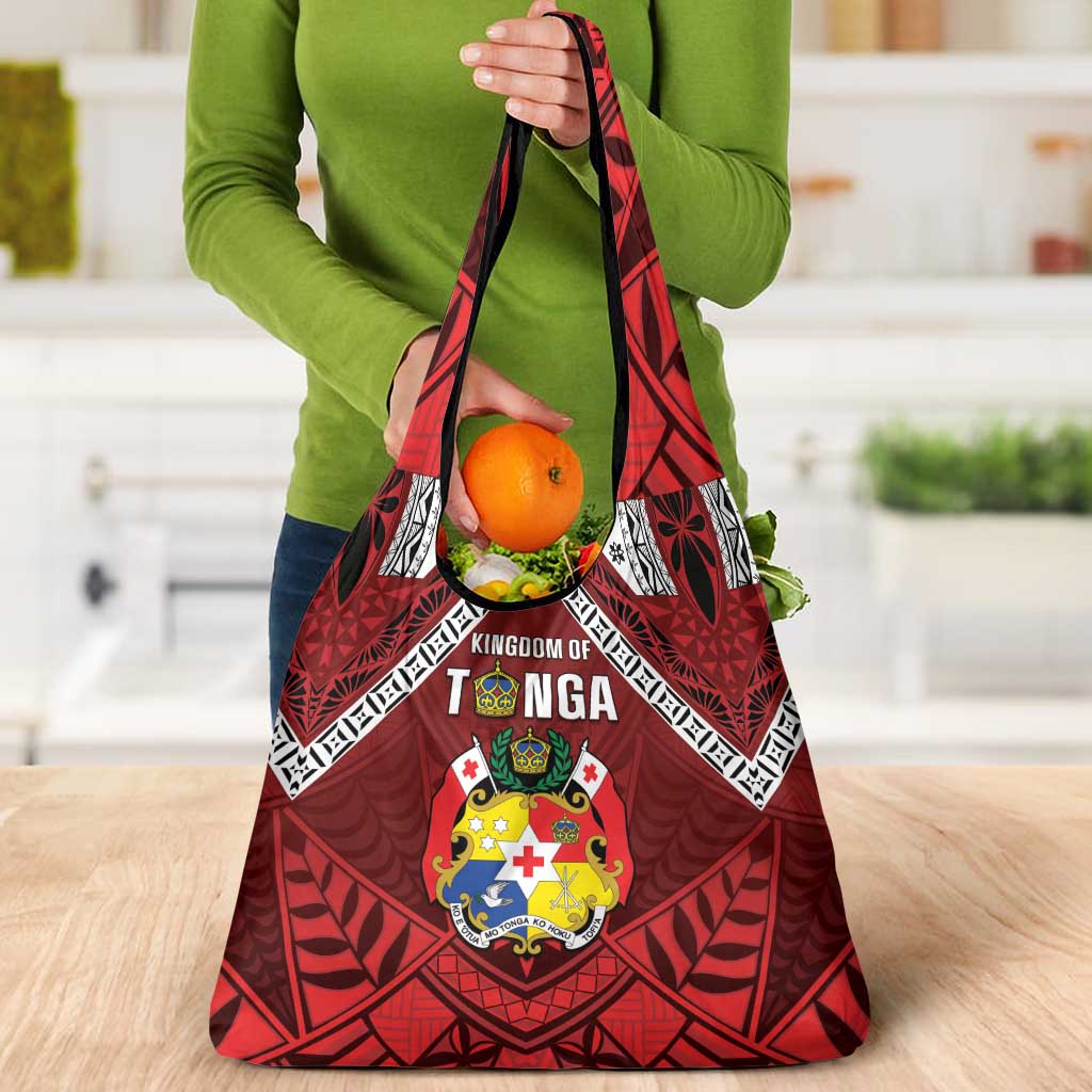 Tonga Emancipation Day Grocery Bag Tongan Kupesi Pattern LT05 - Polynesian Pride