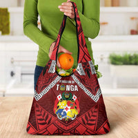 Tonga Emancipation Day Grocery Bag Tongan Kupesi Pattern LT05 - Polynesian Pride