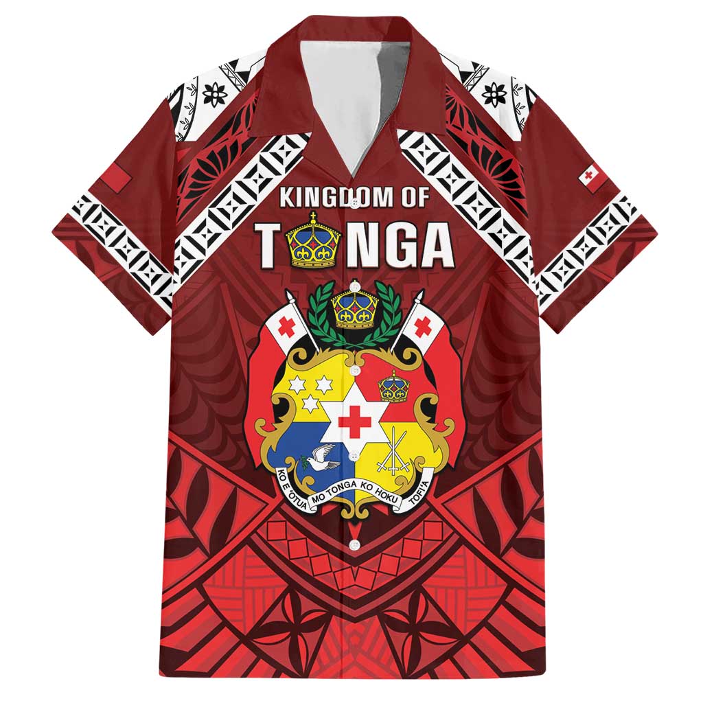 Tonga Emancipation Day Hawaiian Shirt Tongan Kupesi Pattern LT05 Red - Polynesian Pride