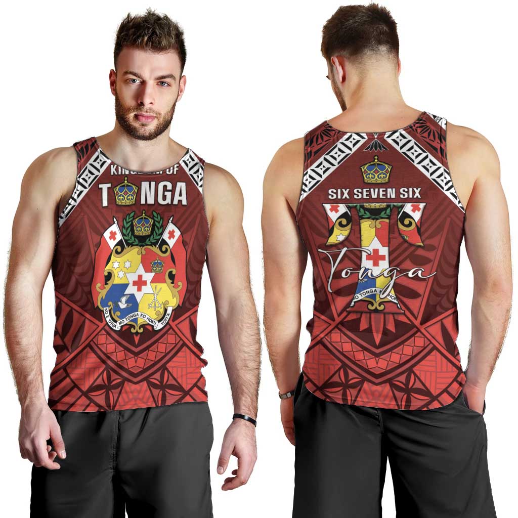 Tonga Emancipation Day Men Tank Top Tongan Kupesi Pattern LT05 - Polynesian Pride