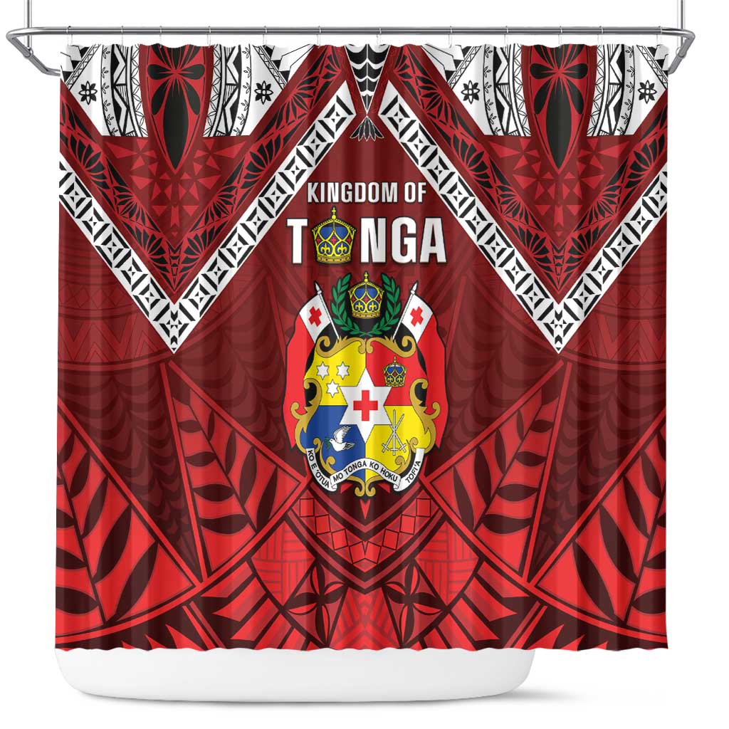 Tonga Emancipation Day Shower Curtain Tongan Kupesi Pattern