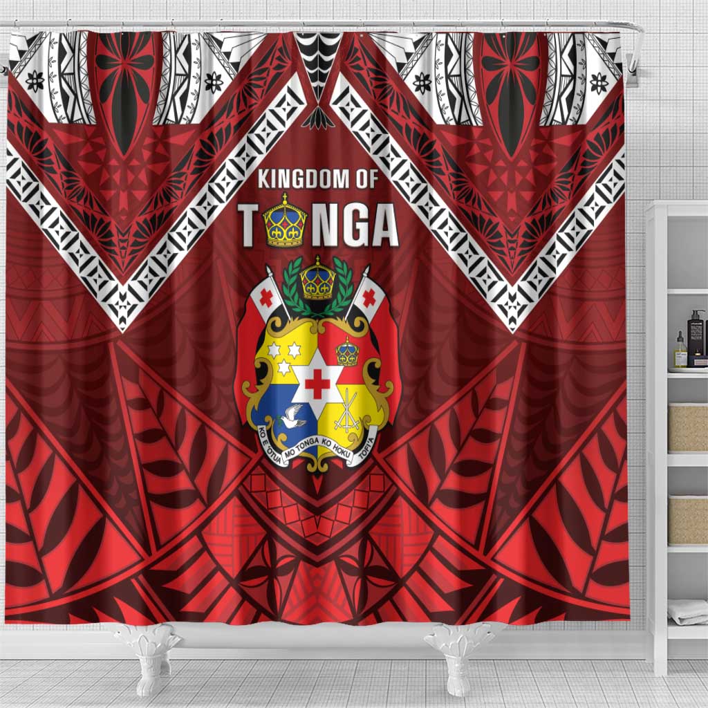 Tonga Emancipation Day Shower Curtain Tongan Kupesi Pattern