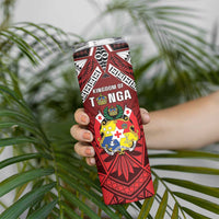 Tonga Emancipation Day Skinny Tumbler Tongan Kupesi Pattern