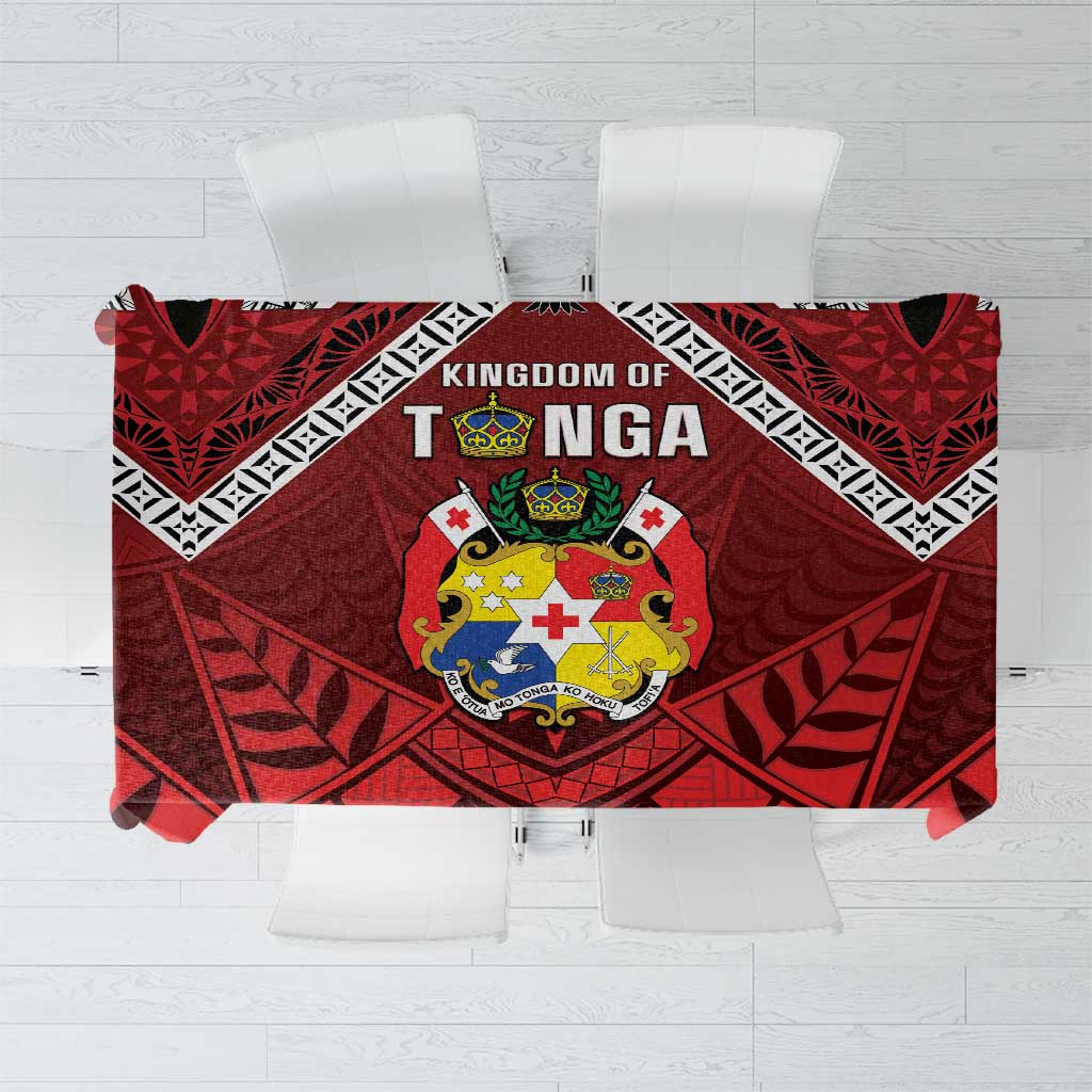 Tonga Emancipation Day Tablecloth Tongan Kupesi Pattern LT05 Red - Polynesian Pride