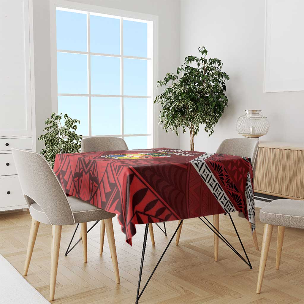 Tonga Emancipation Day Tablecloth Tongan Kupesi Pattern LT05 - Polynesian Pride
