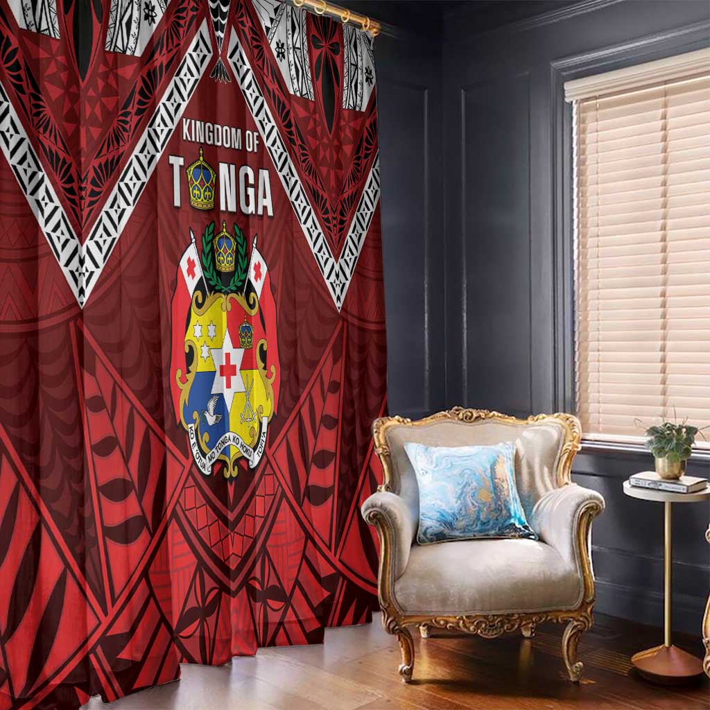 Tonga Emancipation Day Window Curtain Tongan Kupesi Pattern